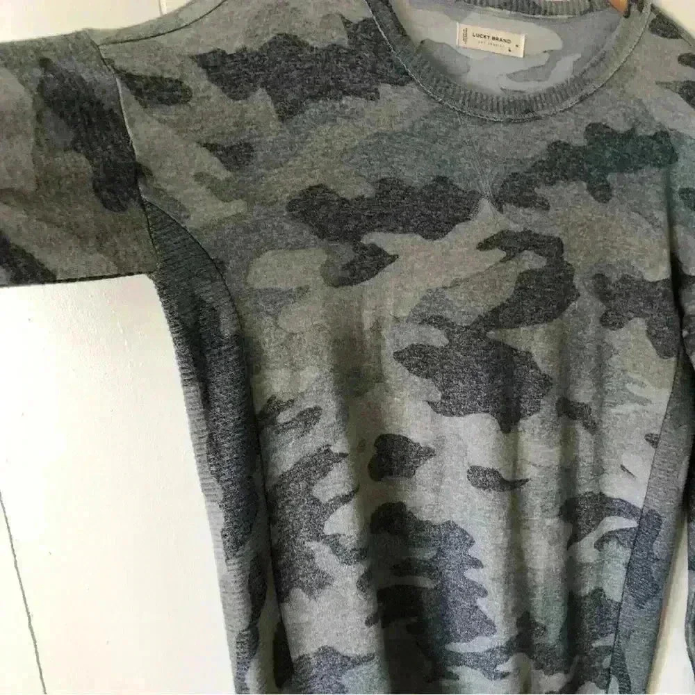Lucky Brand Camouflage Viscose Blend Dress Size M - Picture 8 of 9